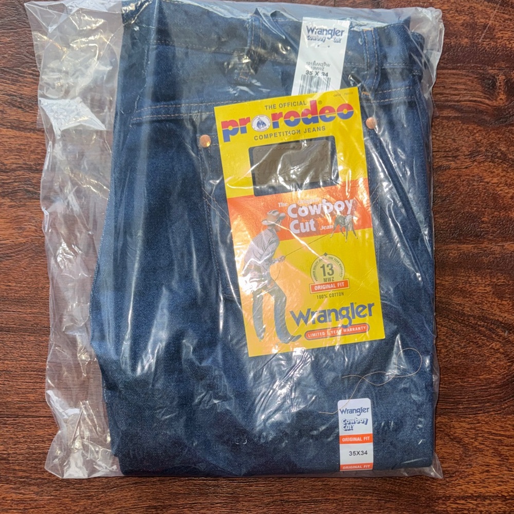 Wrangler Dark Blue Denim Jeans Cowboy Cut 35X34